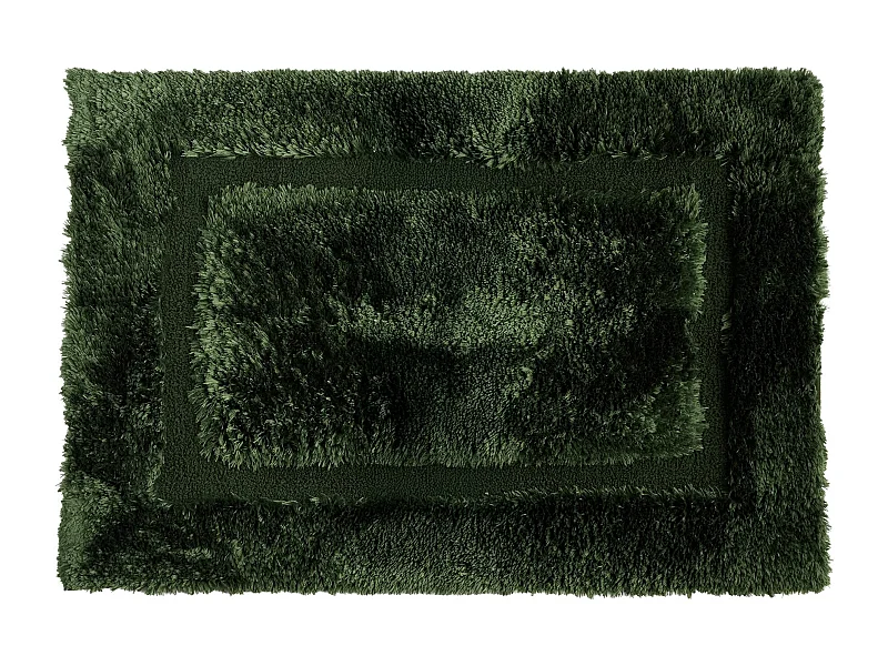 Tapis Élégant Vert Foncé 60x90 en Tissu Doux