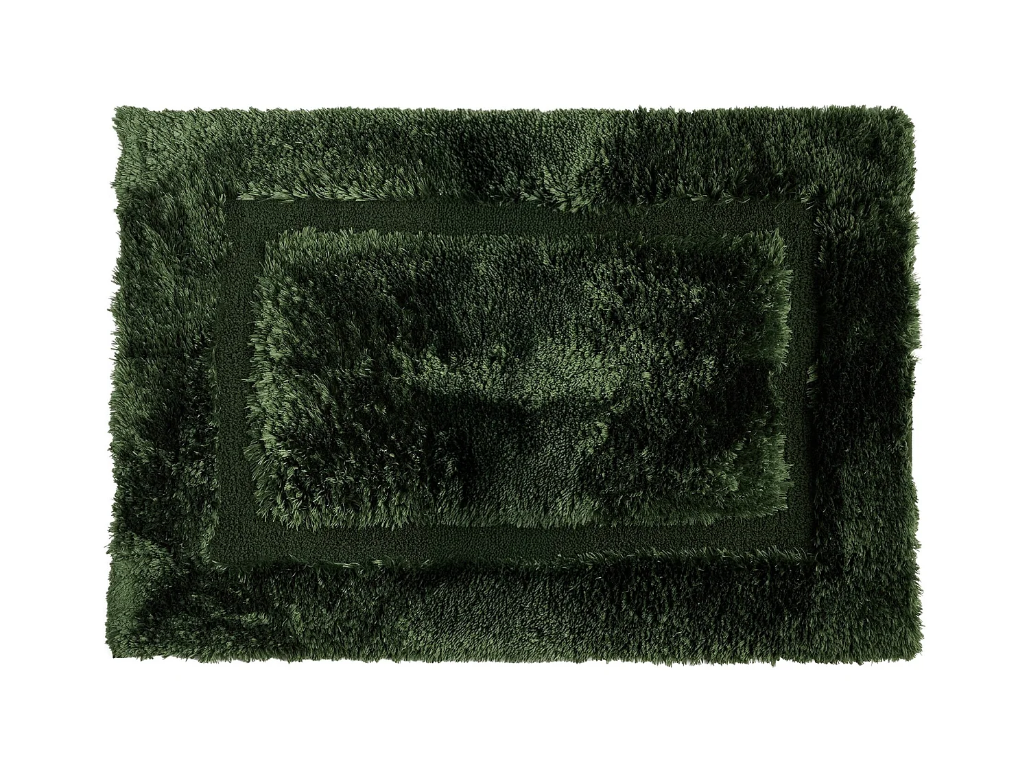 Tapis Élégant Vert Foncé 60x90 en Tissu Doux