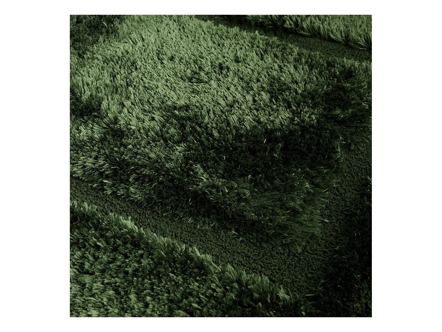 Tapis Élégant Vert Foncé 60x90 en Tissu Doux