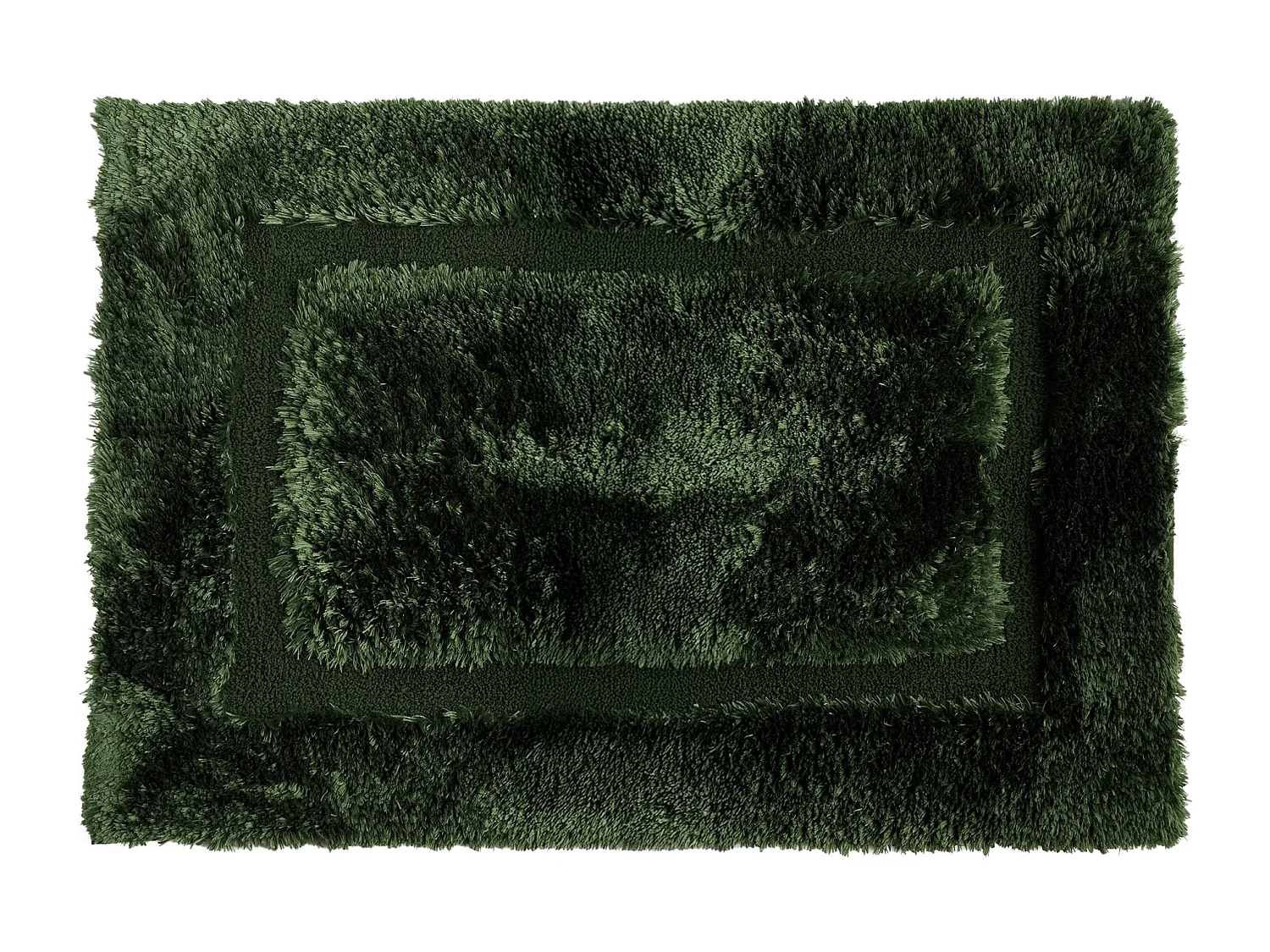 Teppich Fluffos dunkelgrün 60 x 90