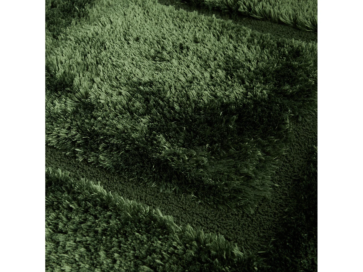 Teppich Fluffos dunkelgrün 60 x 90
