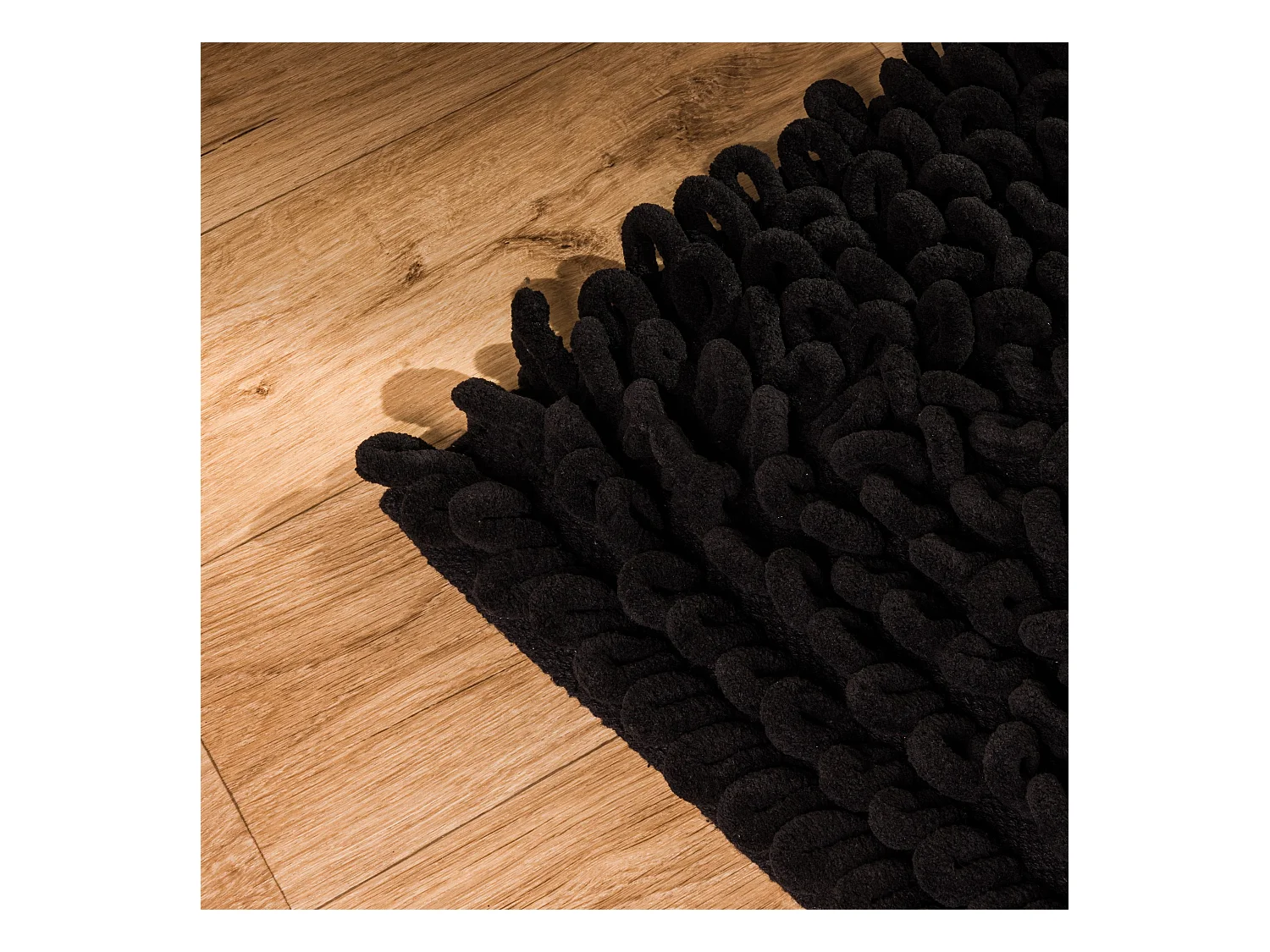 Badteppich Loopino Mittelschwarz 60 x 90