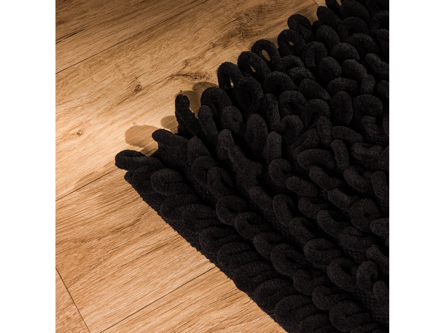 Badteppich Loopino Mittelschwarz 60 x 90