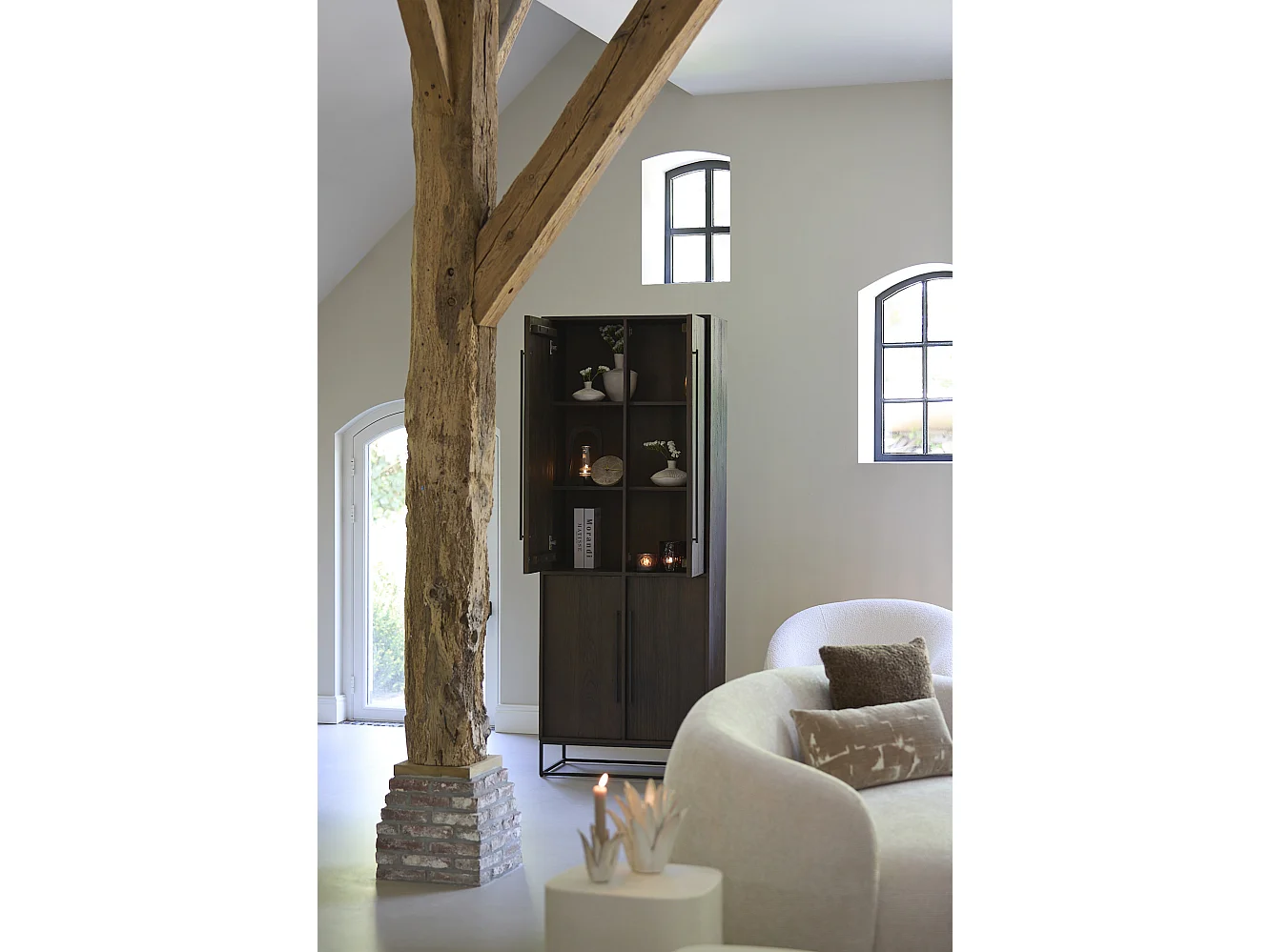 Armoire LILIAN - 75x40x200cm - Marron