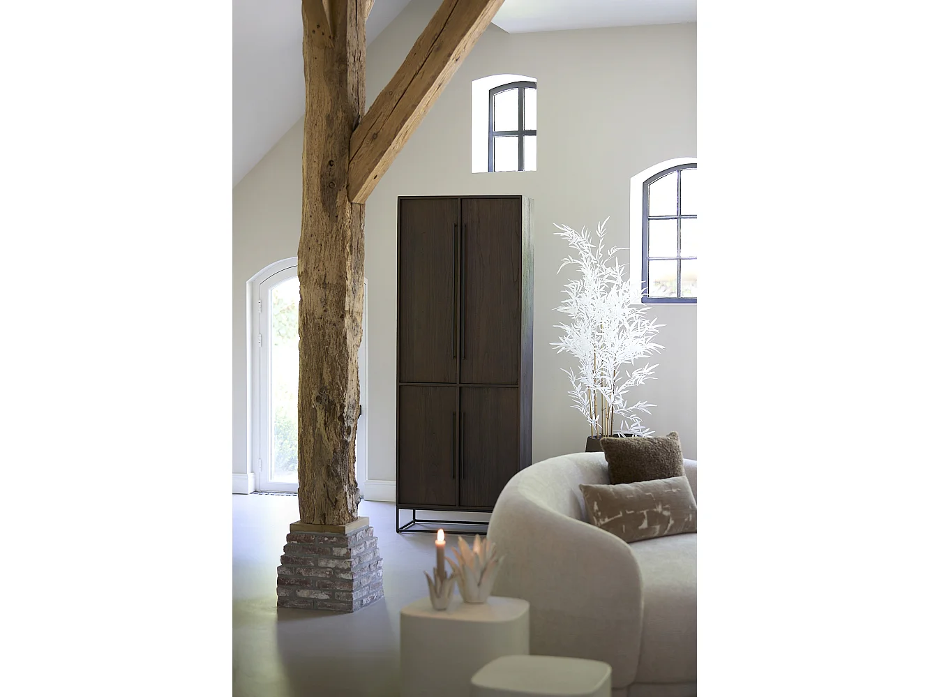 Kast LILIAN - 75x40x200cm - Bruin