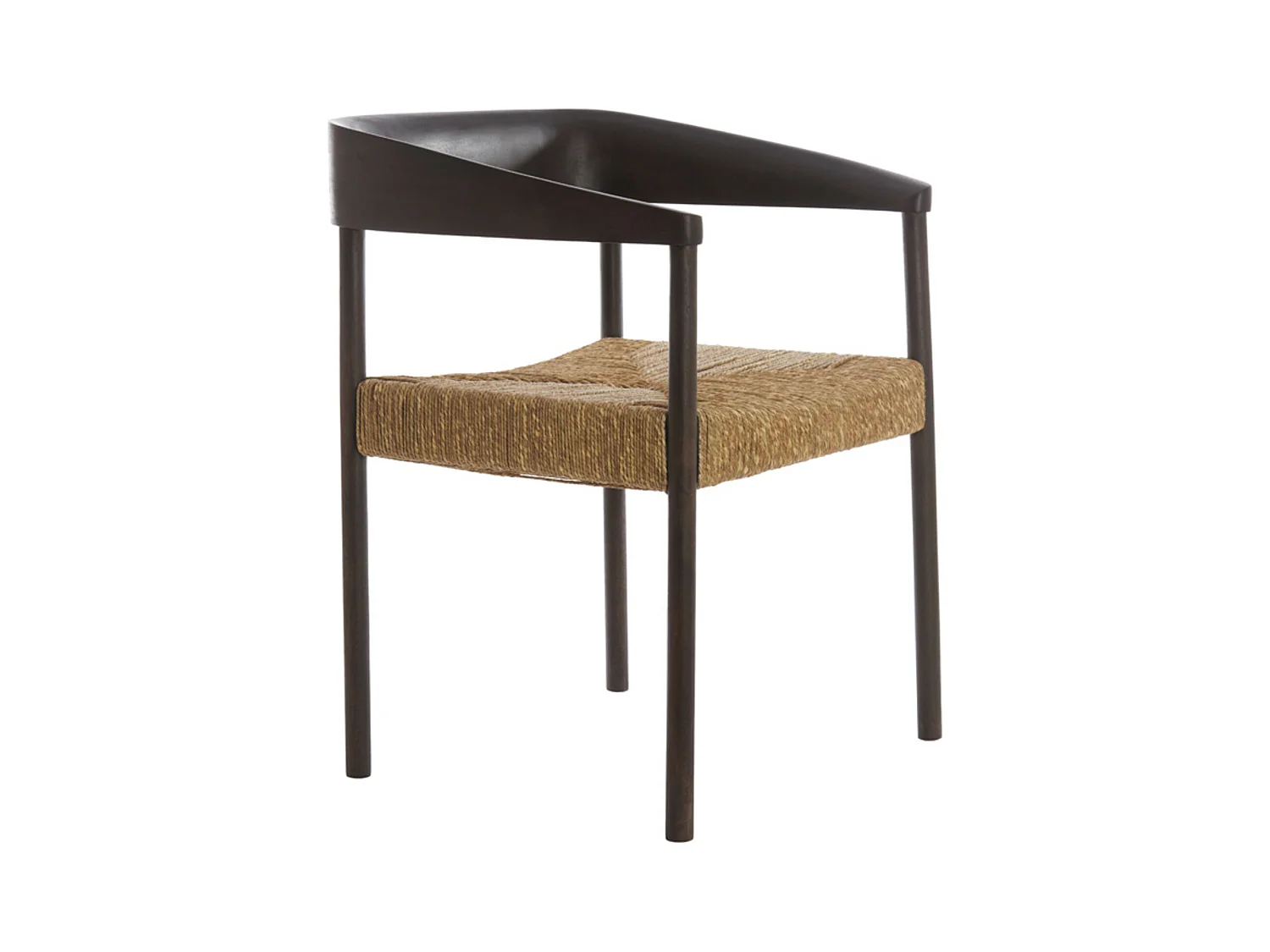 Chaise DELMAR - 60,5x57x76,5cm - Marron