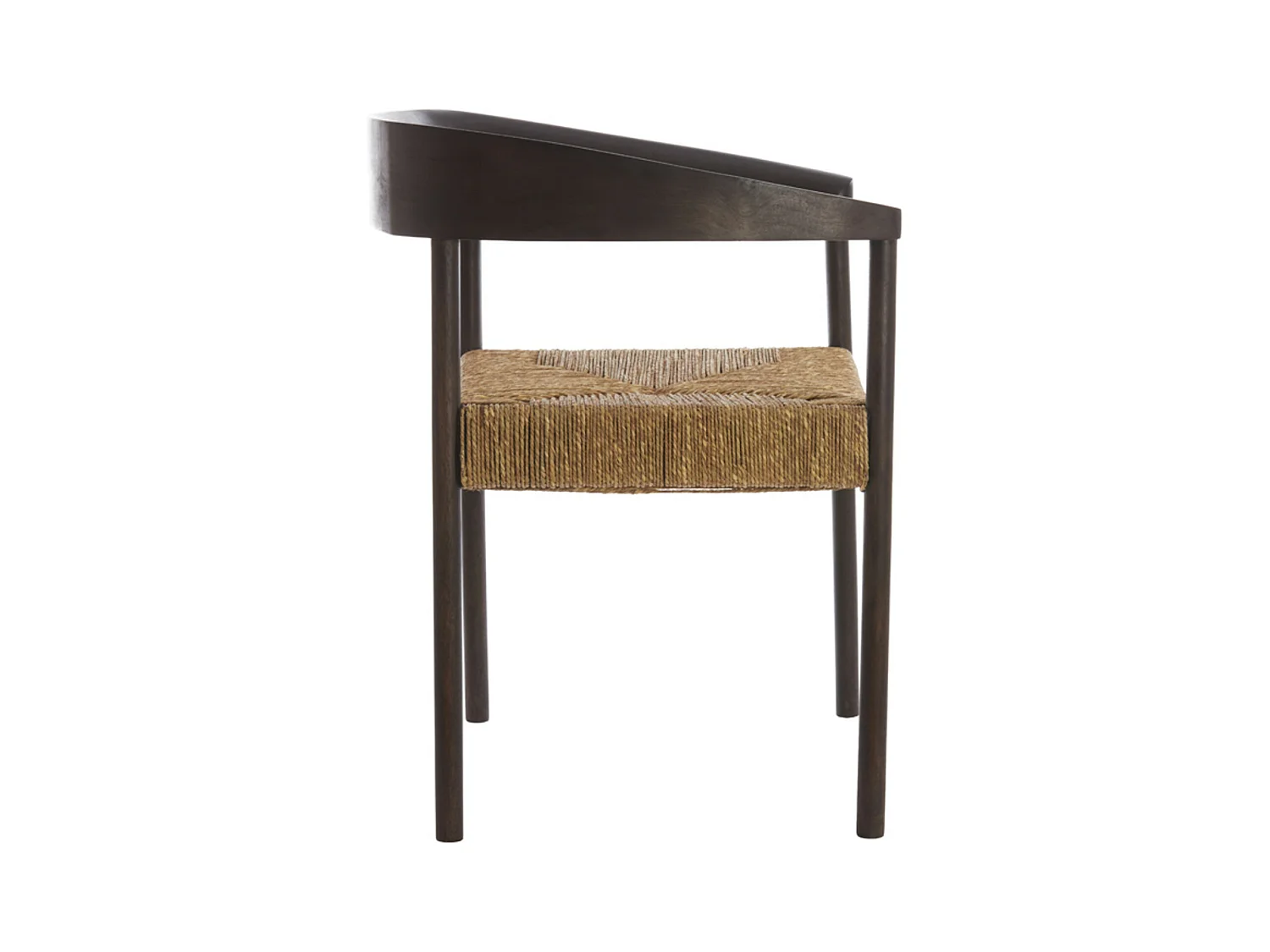 Chaise DELMAR - 60,5x57x76,5cm - Marron