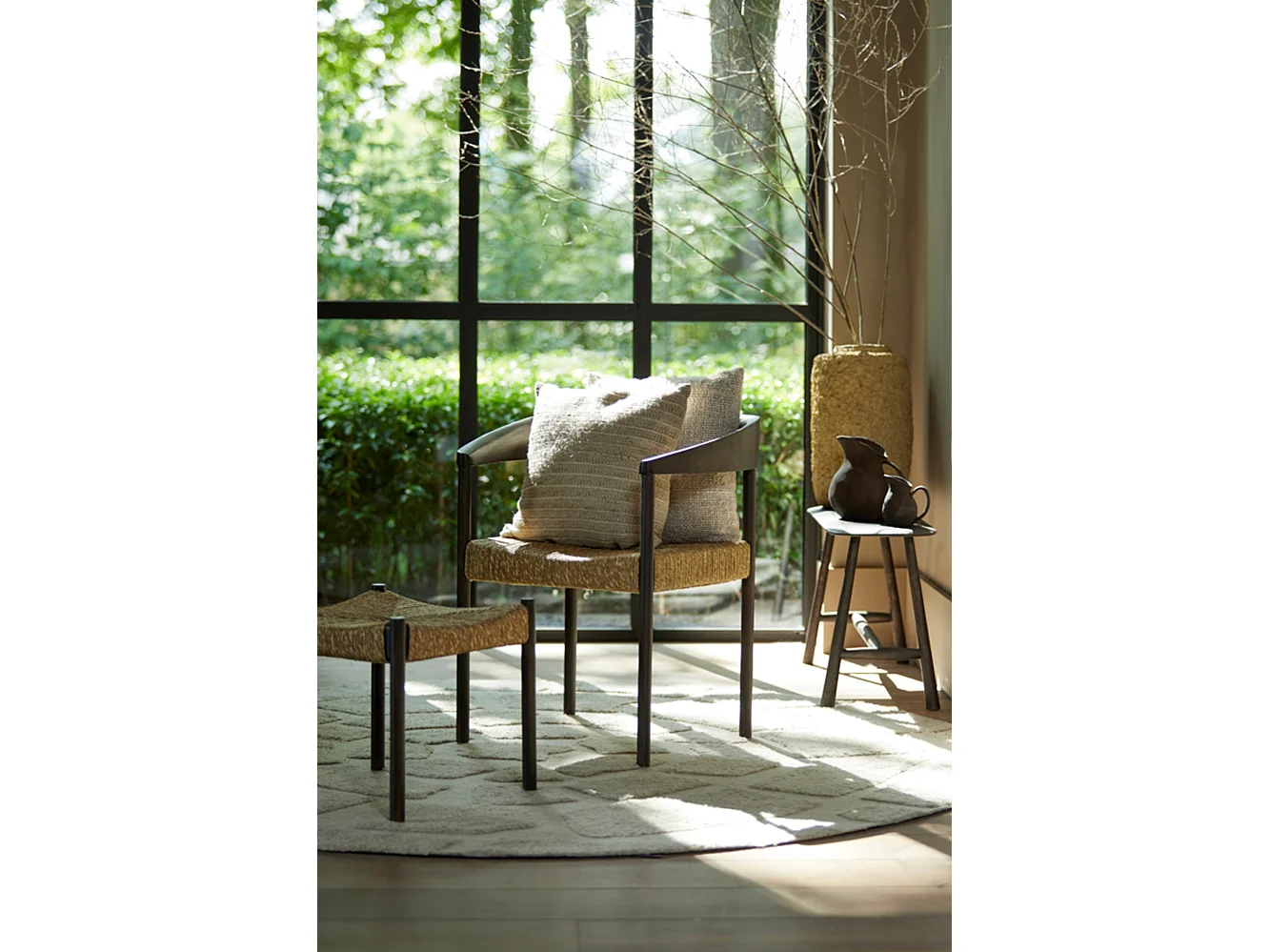 Chaise DELMAR - 60,5x57x76,5cm - Marron