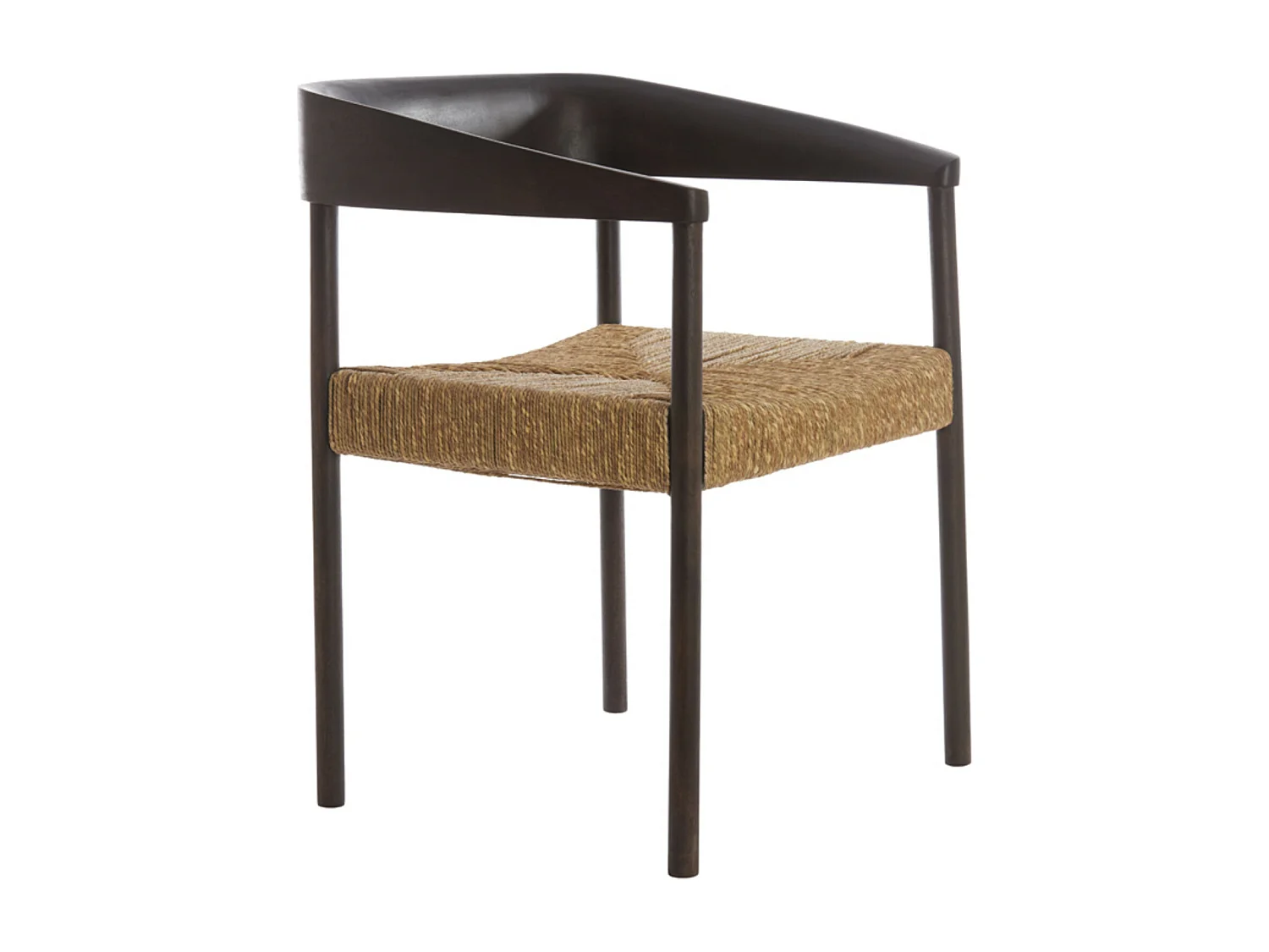 Chaise DELMAR - 60,5x57x76,5cm - Marron