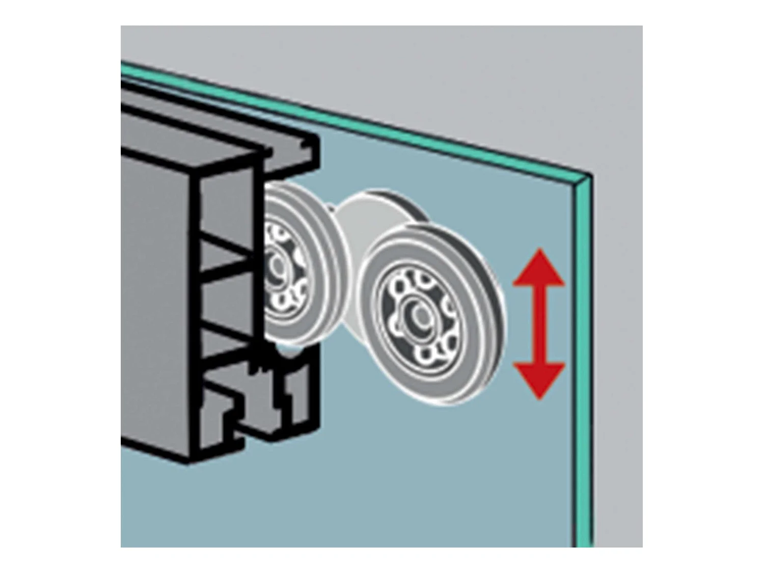 Pare douche porte coulissante GAUCHE en verre ép 6mm L176/180*H195 cm, profilé chrome, SUPERBAN Vézannes 2P