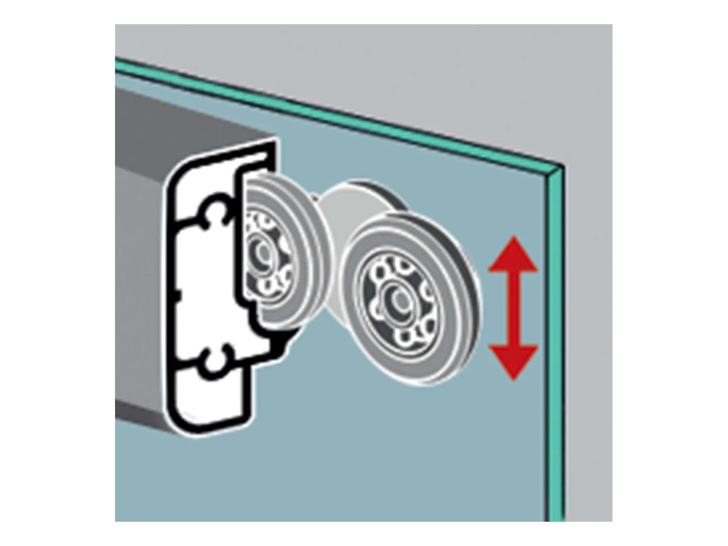 Pare douche porte coulissante GAUCHE en verre ép 6mm L136/140*H195 cm, profilé or, SUPERBAN Vézannes 2P