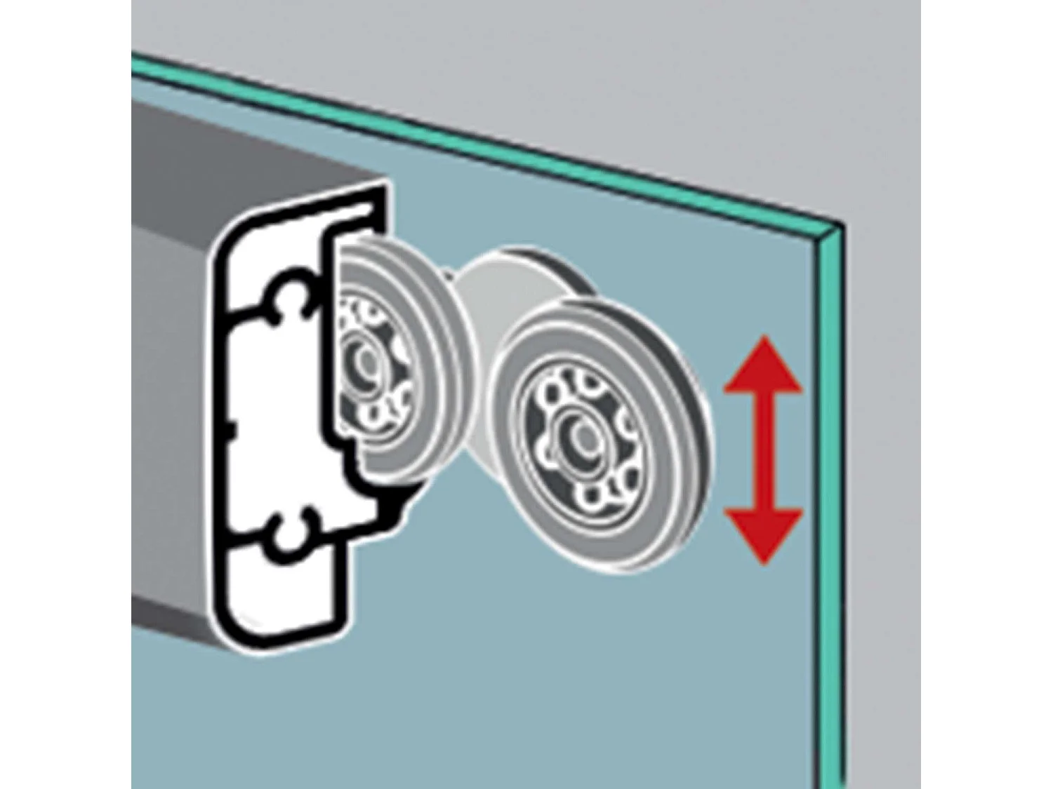 Pare douche porte coulissante GAUCHE en verre ép 6mm L116/120*H195 cm, profilé or, SUPERBAN Vézannes 2P