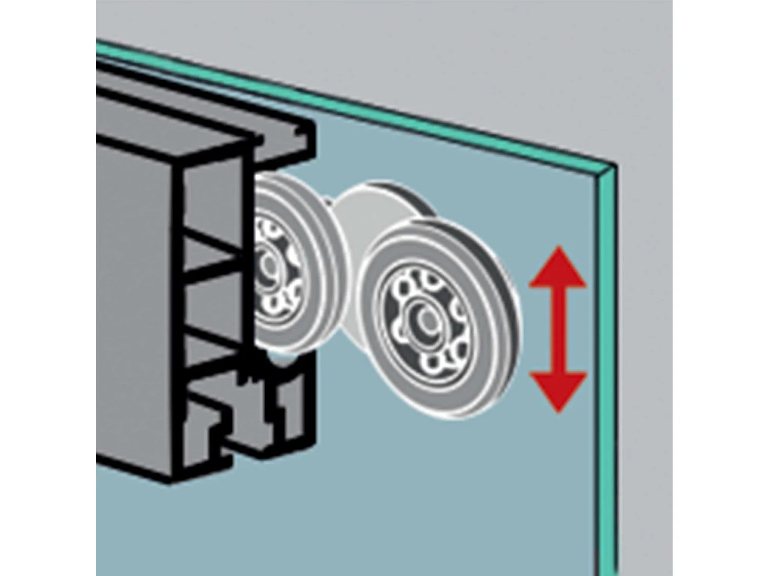 Pare douche portes coulissantes en verre ép 6mm L176/180*H195 cm, profilé chrome, SUPERBAN Vézannes 4P