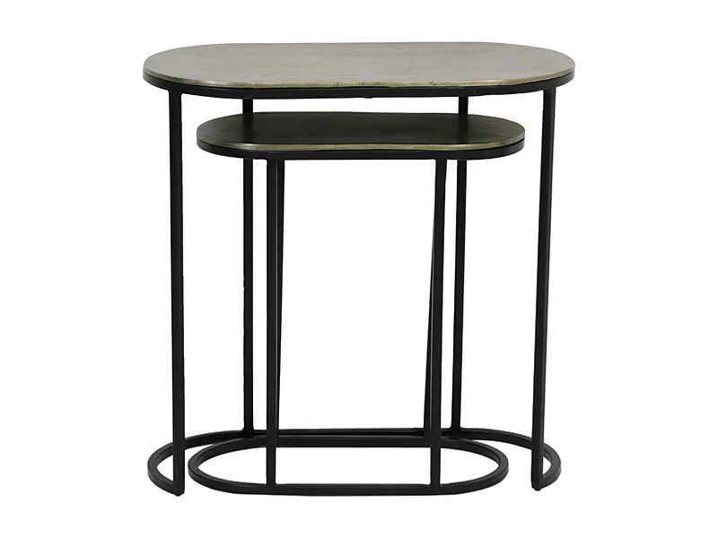 Beistelltisch BOCOV - 53x26x53cm - Bronze - 2er-Set