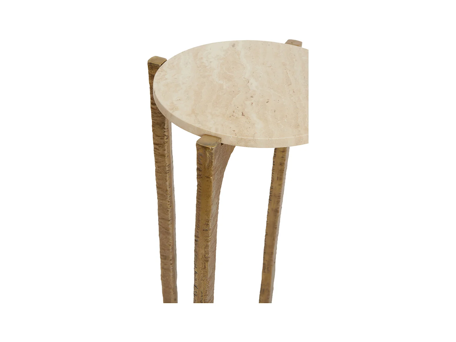 Table d'appoint KANAE - Ø45x64cm - Marron - Lot de 2