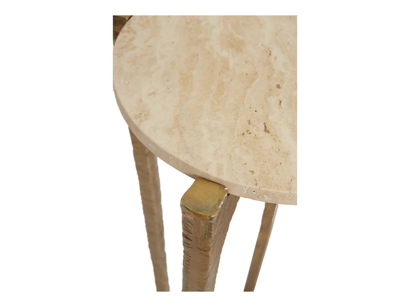 Table d'appoint KANAE - Ø45x64cm - Marron - Lot de 2