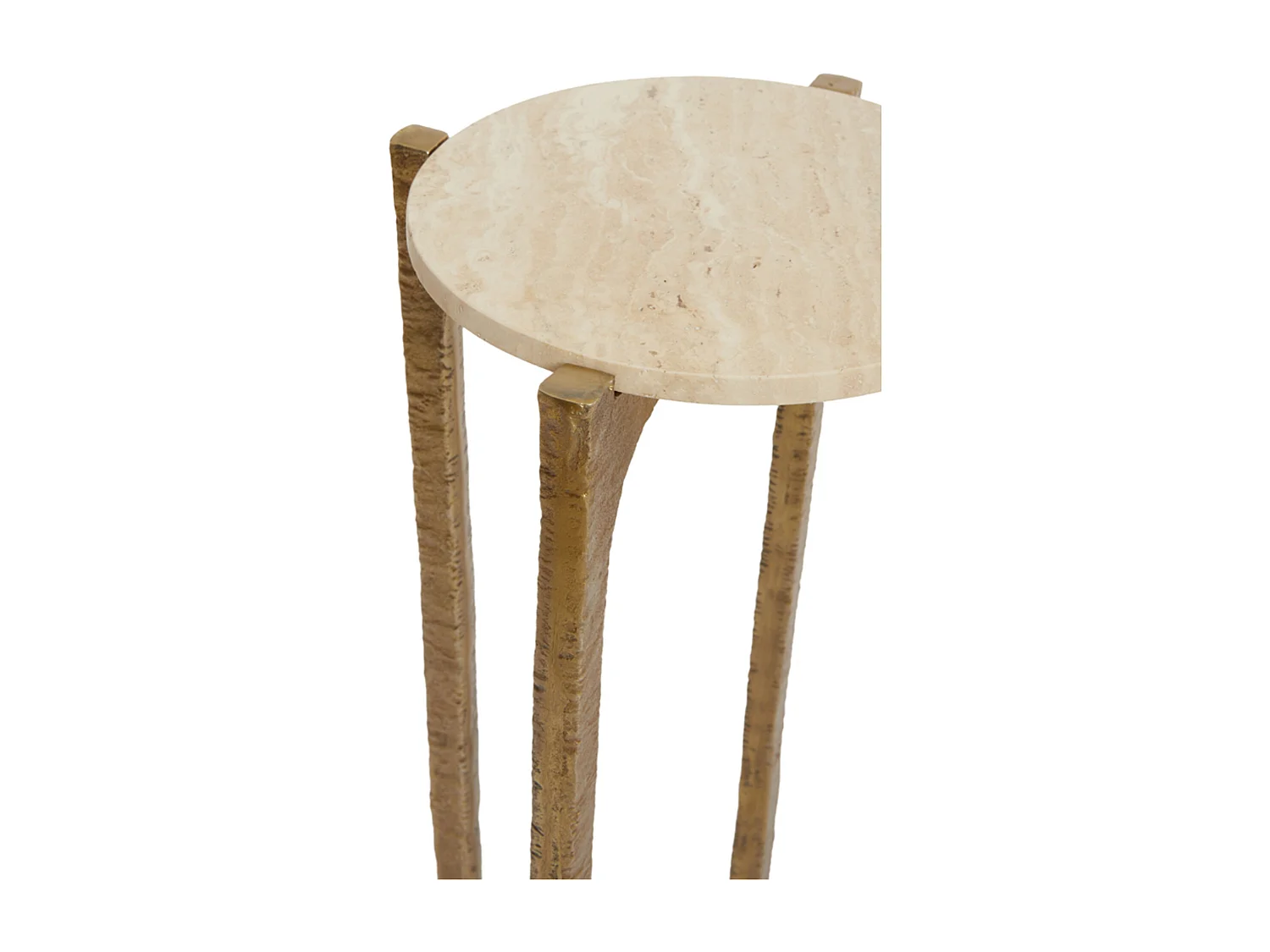 Table d'appoint KANAE - Ø45x64cm - Marron - Lot de 2