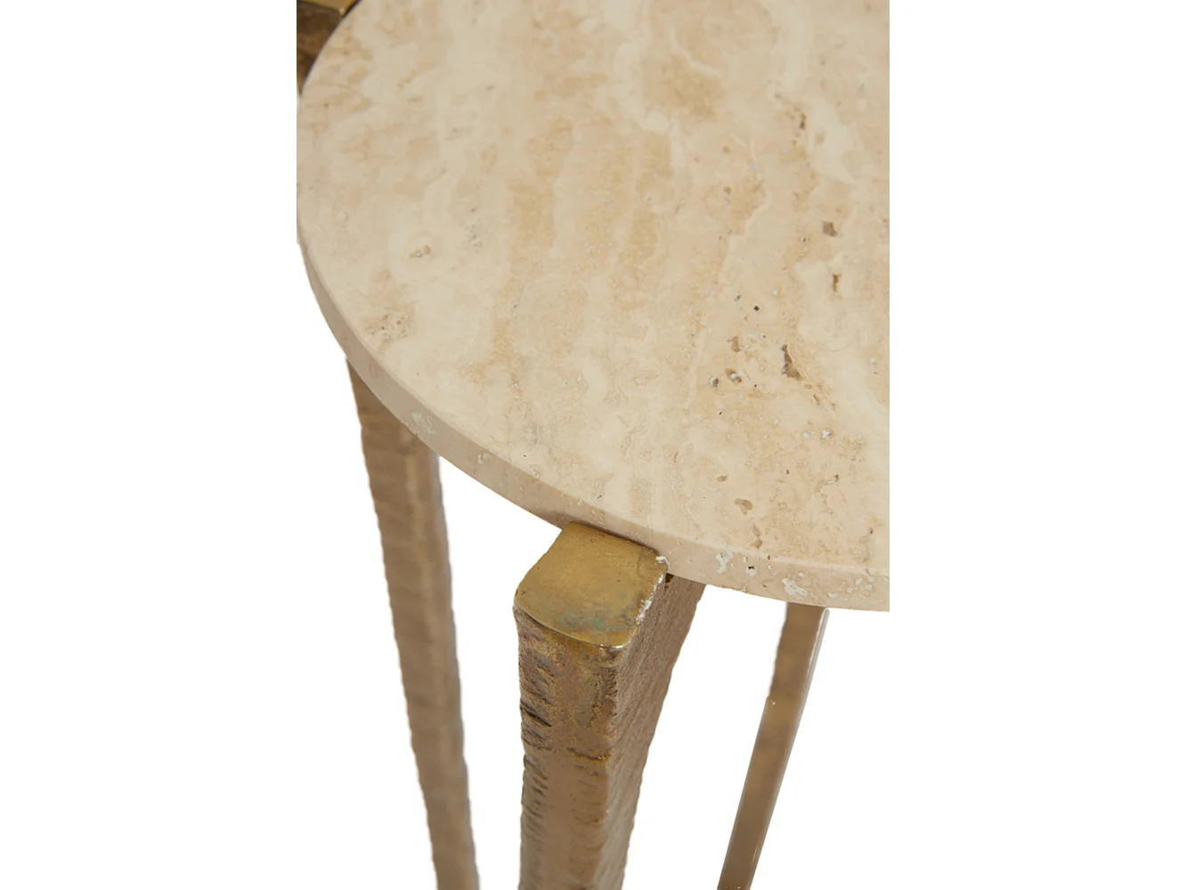 Table d'appoint KANAE - Ø45x64cm - Marron - Lot de 2