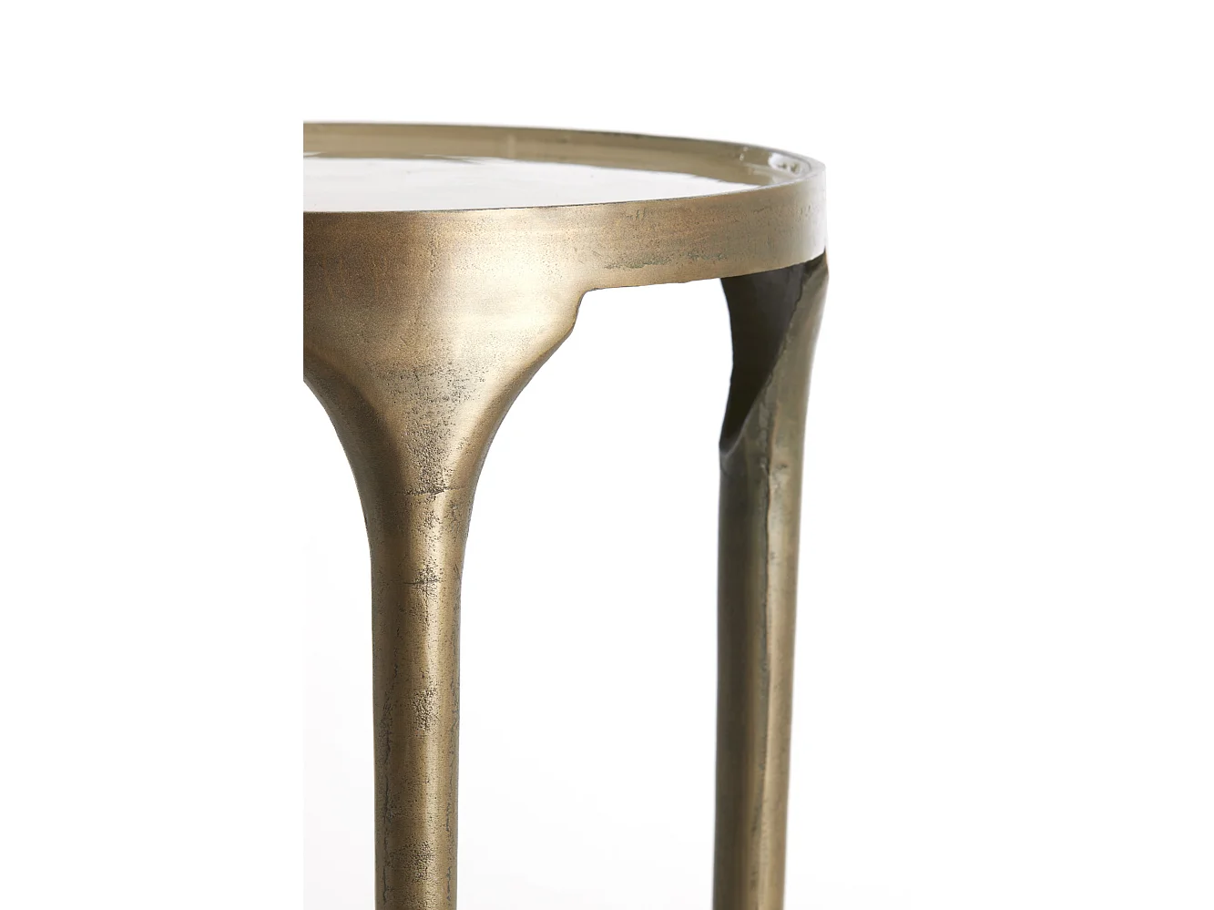 Table d'appoint LAPAZ - Ø85x45cm - Bronze - Lot de 2