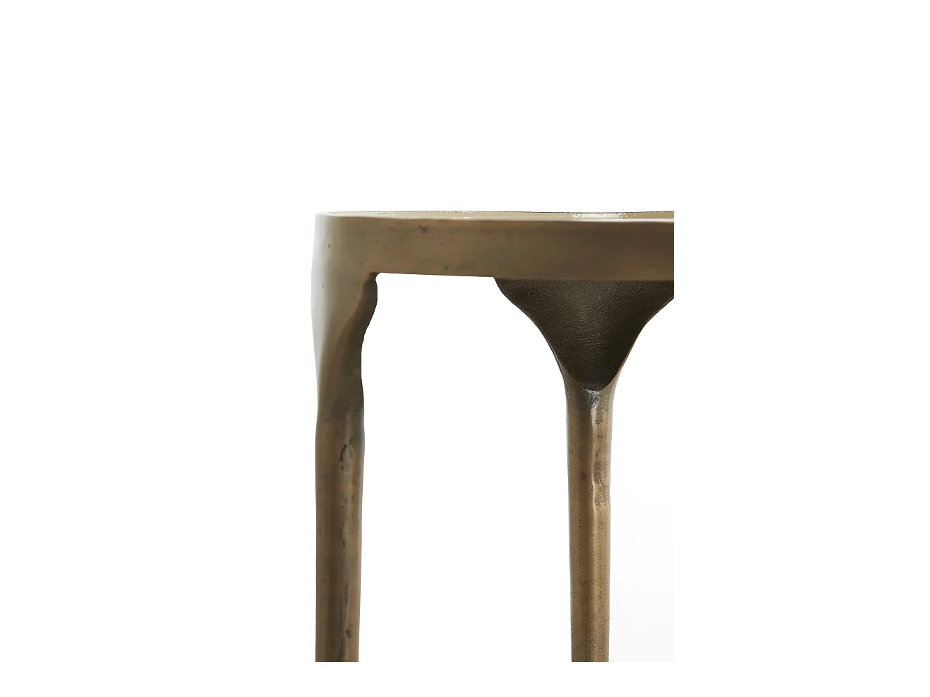 Table d'appoint LAPAZ - Ø85x45cm - Bronze - Lot de 2