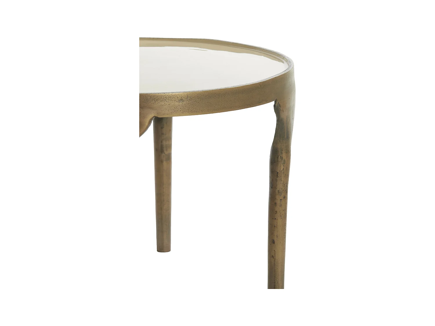 Table d'appoint LAPAZ - Ø85x45cm - Bronze - Lot de 2