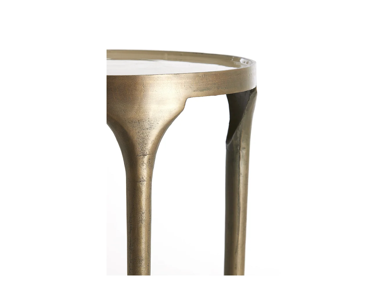 Table d'appoint LAPAZ - Ø85x45cm - Bronze - Lot de 2
