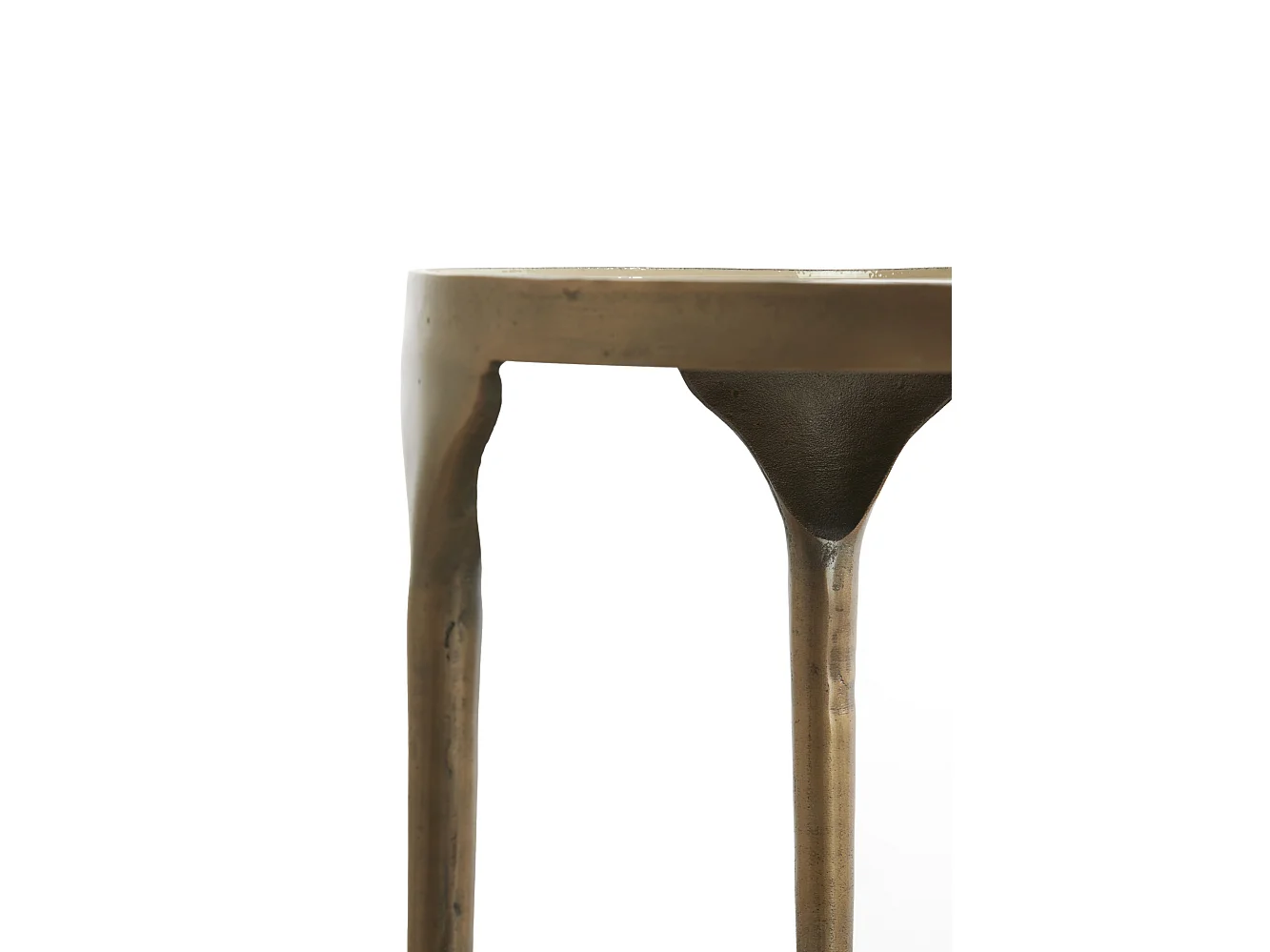 Table d'appoint LAPAZ - Ø85x45cm - Bronze - Lot de 2