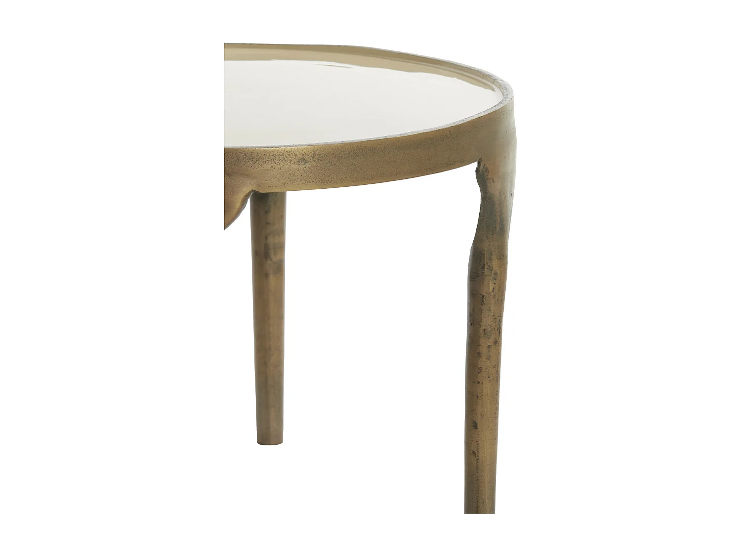 Table d'appoint LAPAZ - Ø85x45cm - Bronze - Lot de 2