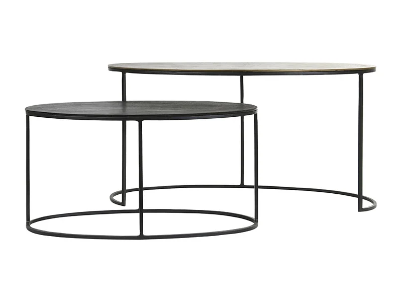 Beistelltisch PAXSON - 89x42x46cm - Bronze - 2er-Set