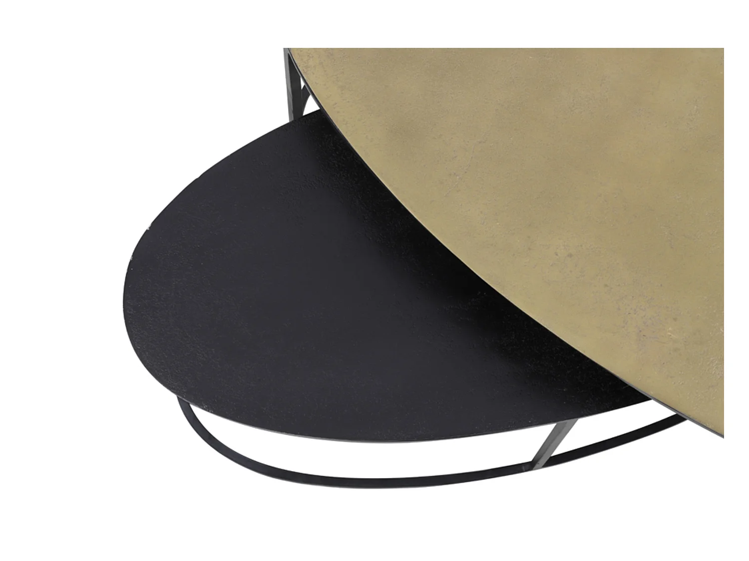 Table d'appoint PAXSON - 89x42x46cm - Bronze - Lot de 2