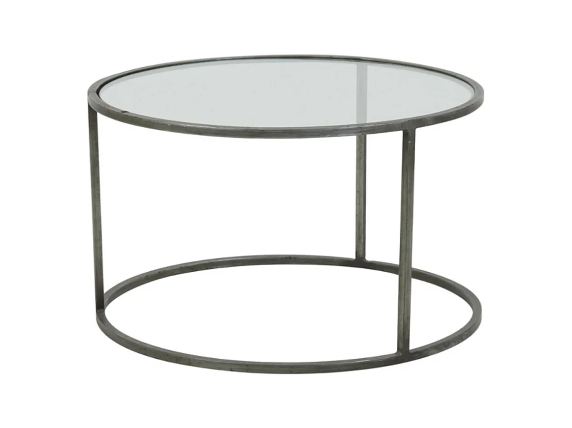 Salontafel DUARTE - Ø75x44cm - Grijs - Set van 2