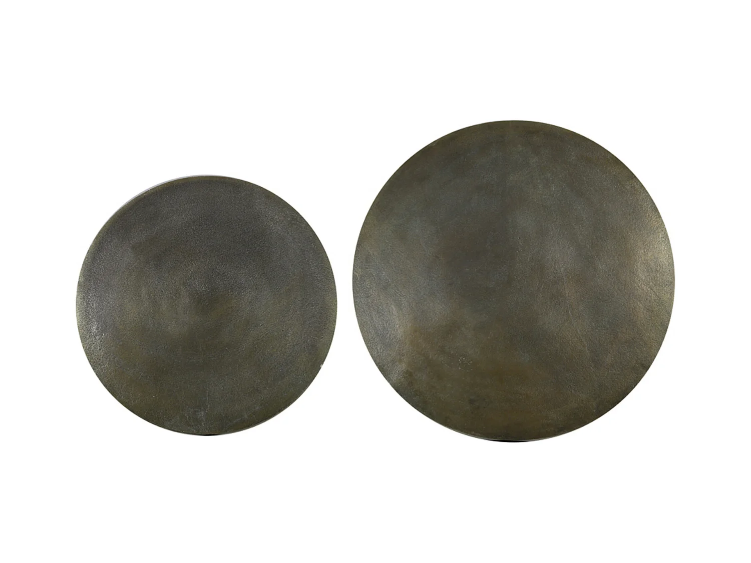 Table basse TRELO - Ø76x46cm - Bronze - Lot de 2