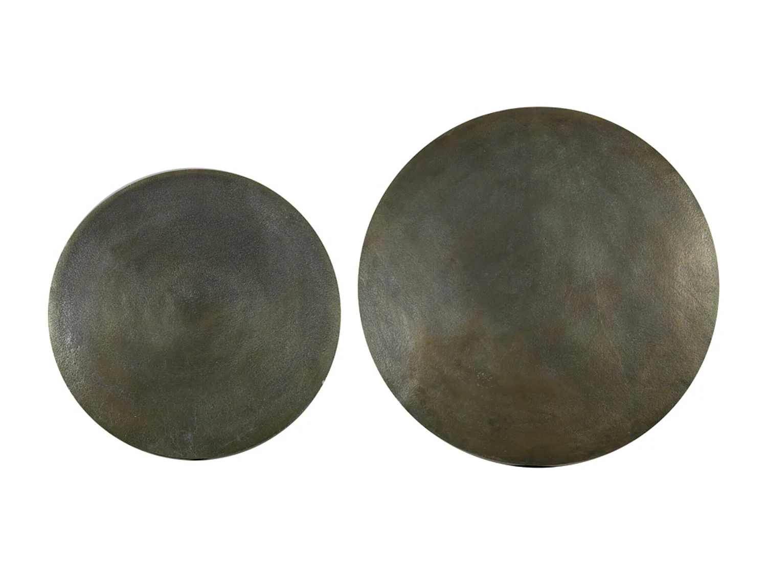 Table basse TRELO - Ø76x46cm - Bronze - Lot de 2