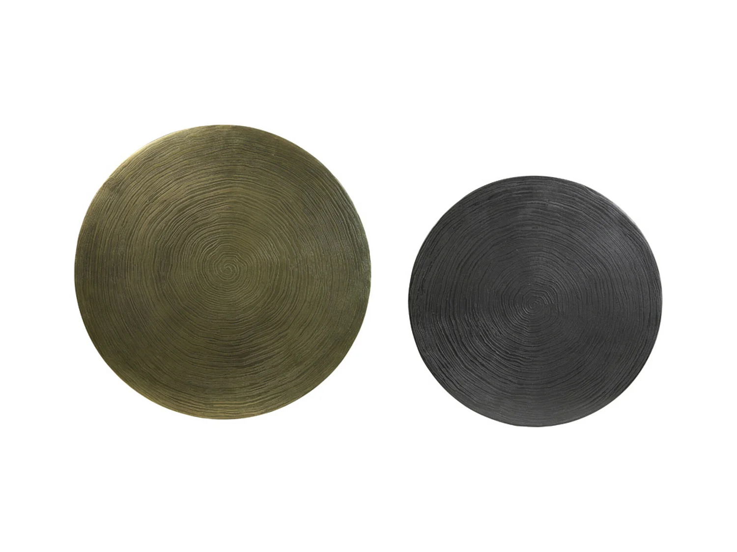 Table d'appoint PRIMO - Ø49x52cm - Bronze - Lot de 2