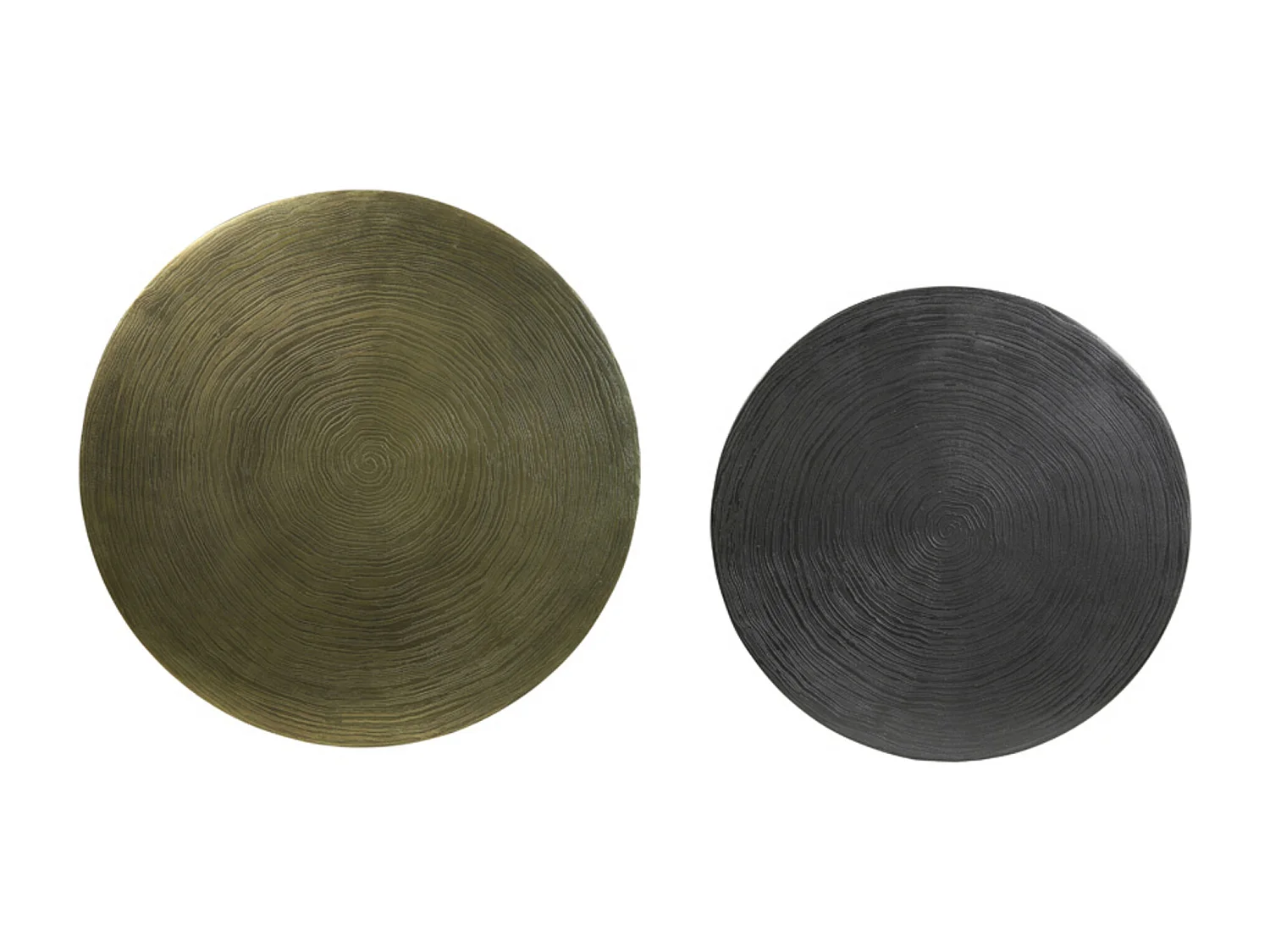 Table d'appoint PRIMO - Ø49x52cm - Bronze - Lot de 2