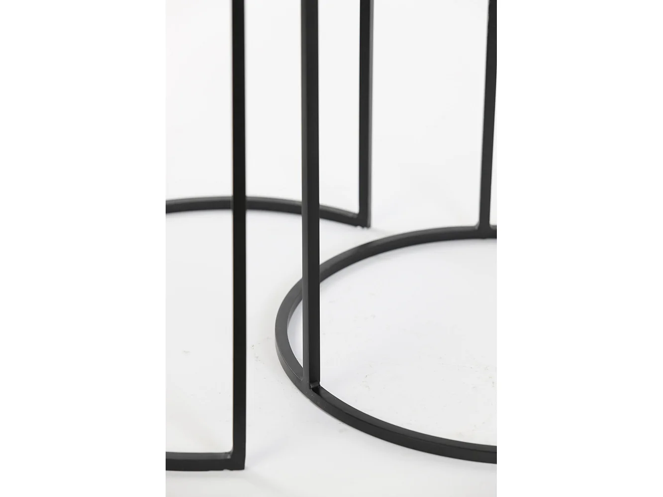 Table d'appoint PRIMO - Ø49x52cm - Bronze - Lot de 2