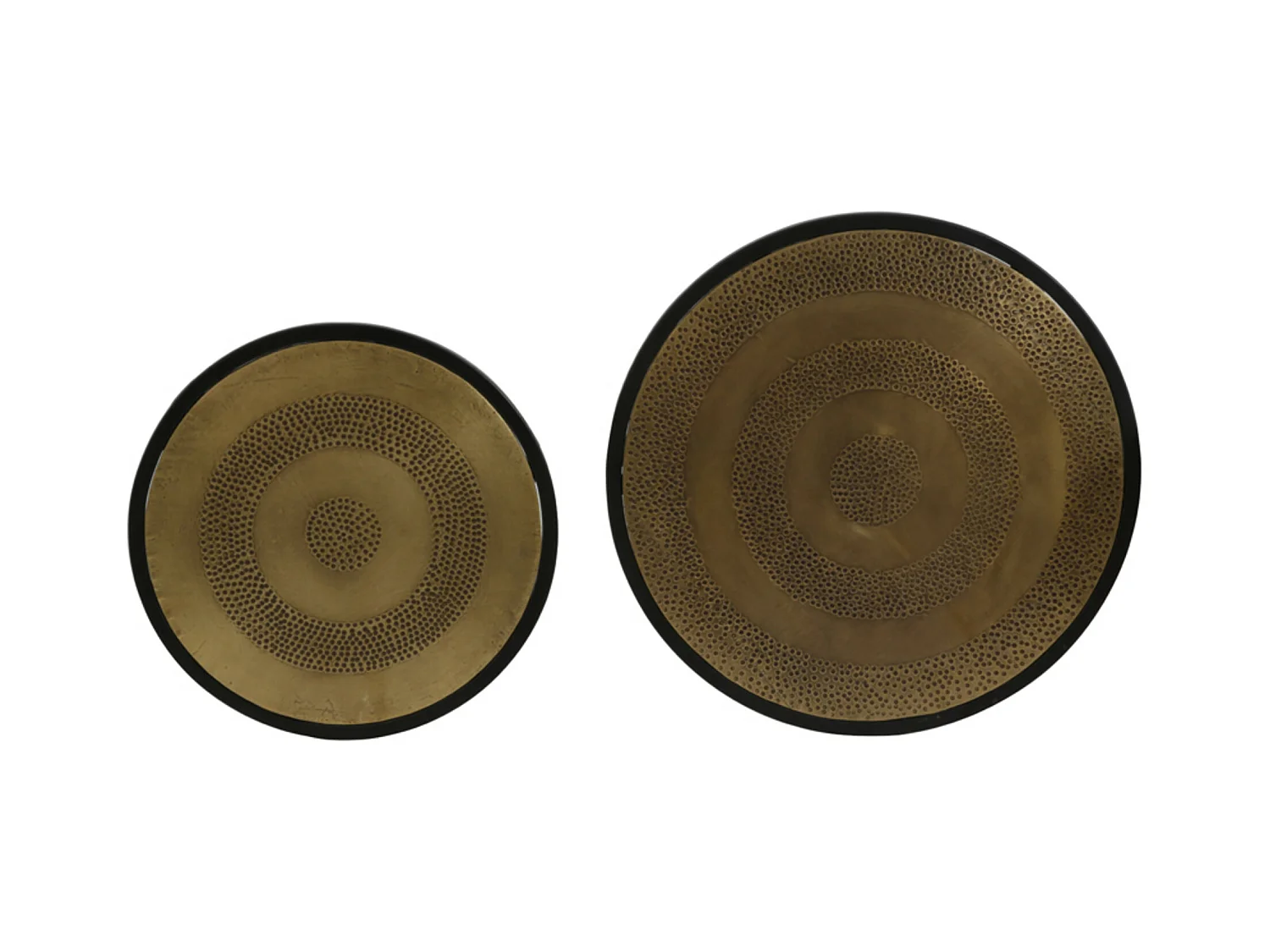 Table d'appoint KOME - Ø50x52cm - Noir - Lot de 2