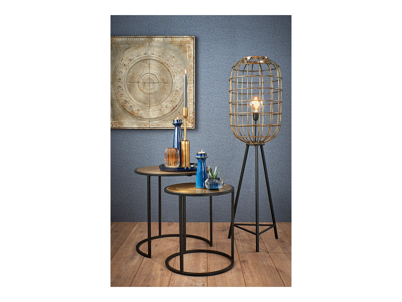 Table d'appoint KOME - Ø50x52cm - Noir - Lot de 2