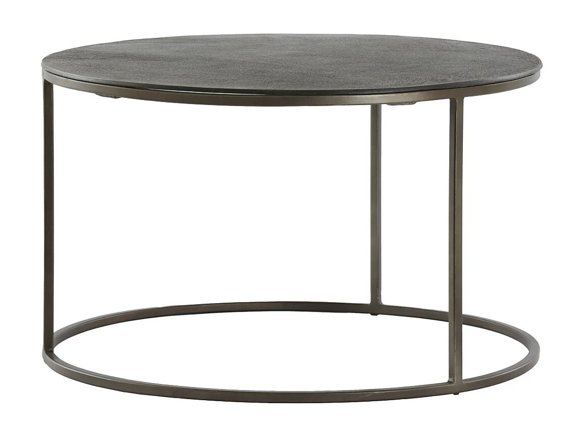 Table basse TALCA - Ø76x41cm - Marron - Lot de 2