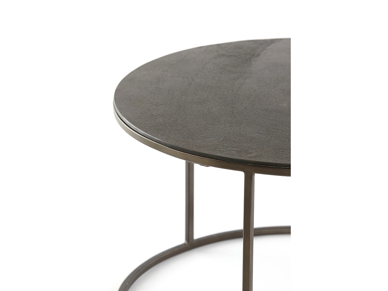 Table basse TALCA - Ø76x41cm - Marron - Lot de 2