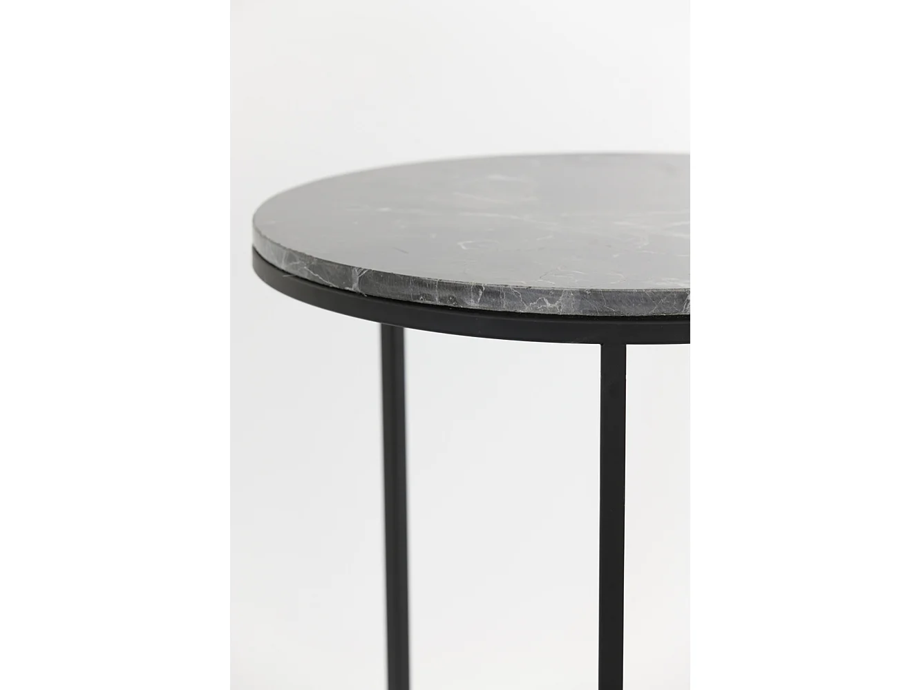 Table d'appoint ALFIO - Ø49x53,5cm - Marron - Lot de 2