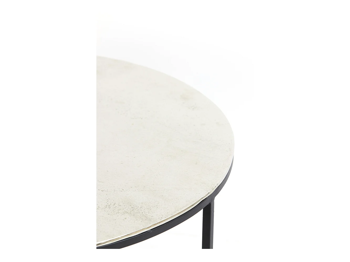 Table basse THIZAS - Ø75x41cm - Argent - Lot de 2