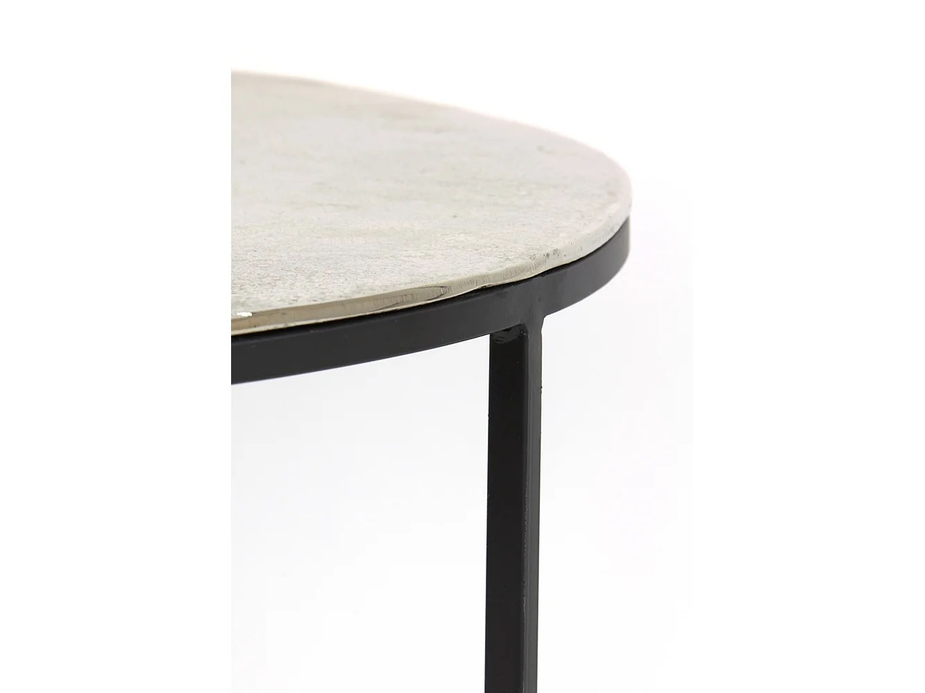 Table basse THIZAS - Ø75x41cm - Argent - Lot de 2