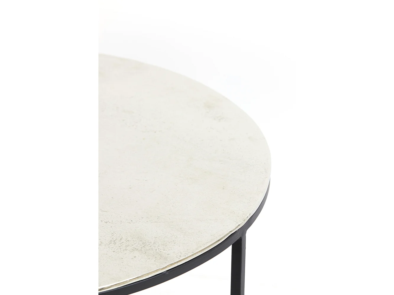Table basse THIZAS - Ø75x41cm - Argent - Lot de 2