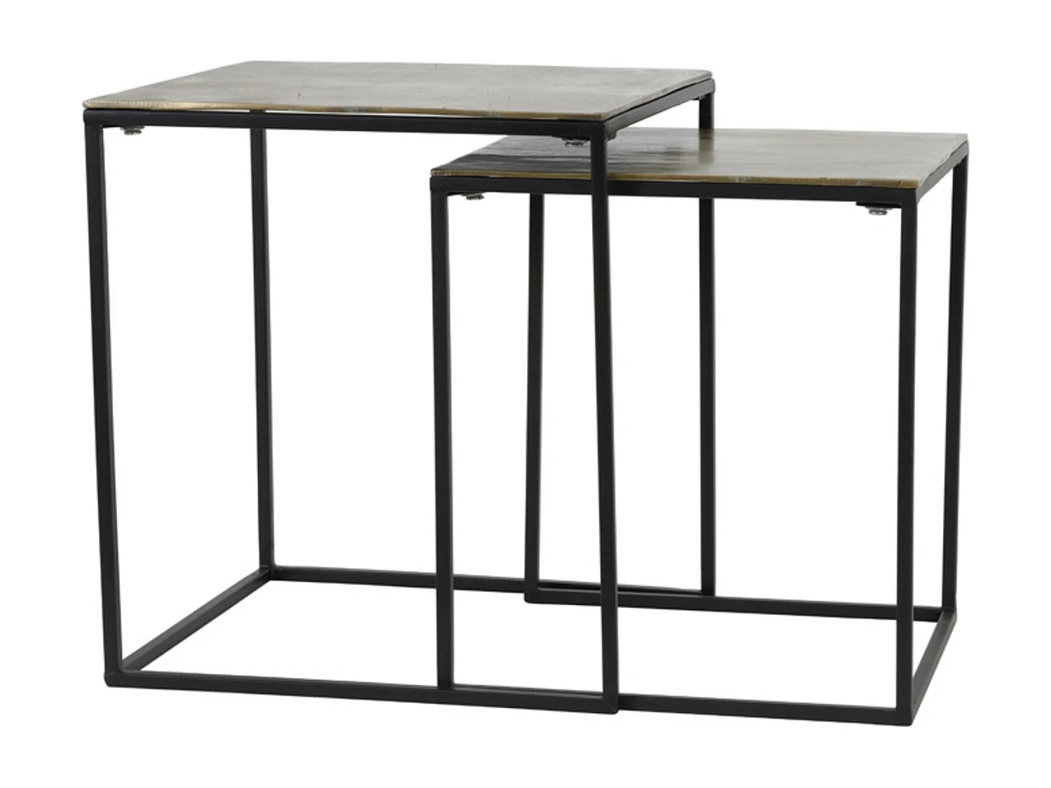 Table d'appoint BANOS - Ø44,5x50,5cm - Bronze - Lot de 2