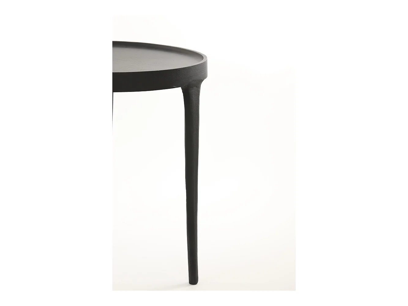 Table d'appoint TOBIAS - Ø43x45,5cm - Noir - Lot de 2