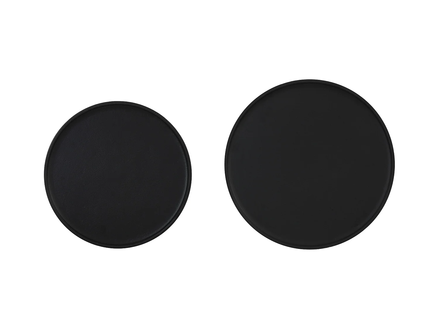 Table d'appoint TOBIAS - Ø43x45,5cm - Noir - Lot de 2