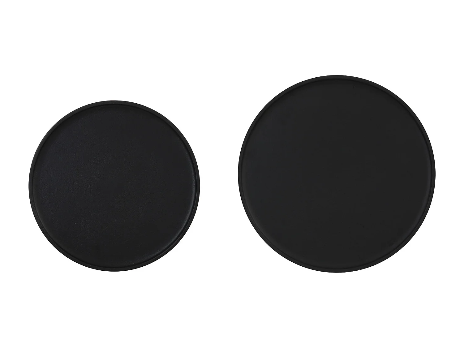 Table d'appoint TOBIAS - Ø43x45,5cm - Noir - Lot de 2