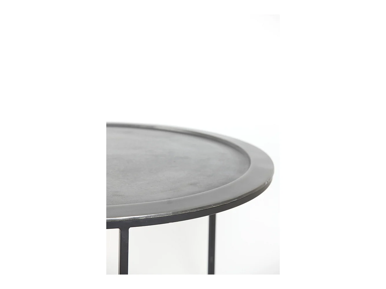Table basse TALCA - Ø78x42cm - Noir - Lot de 2