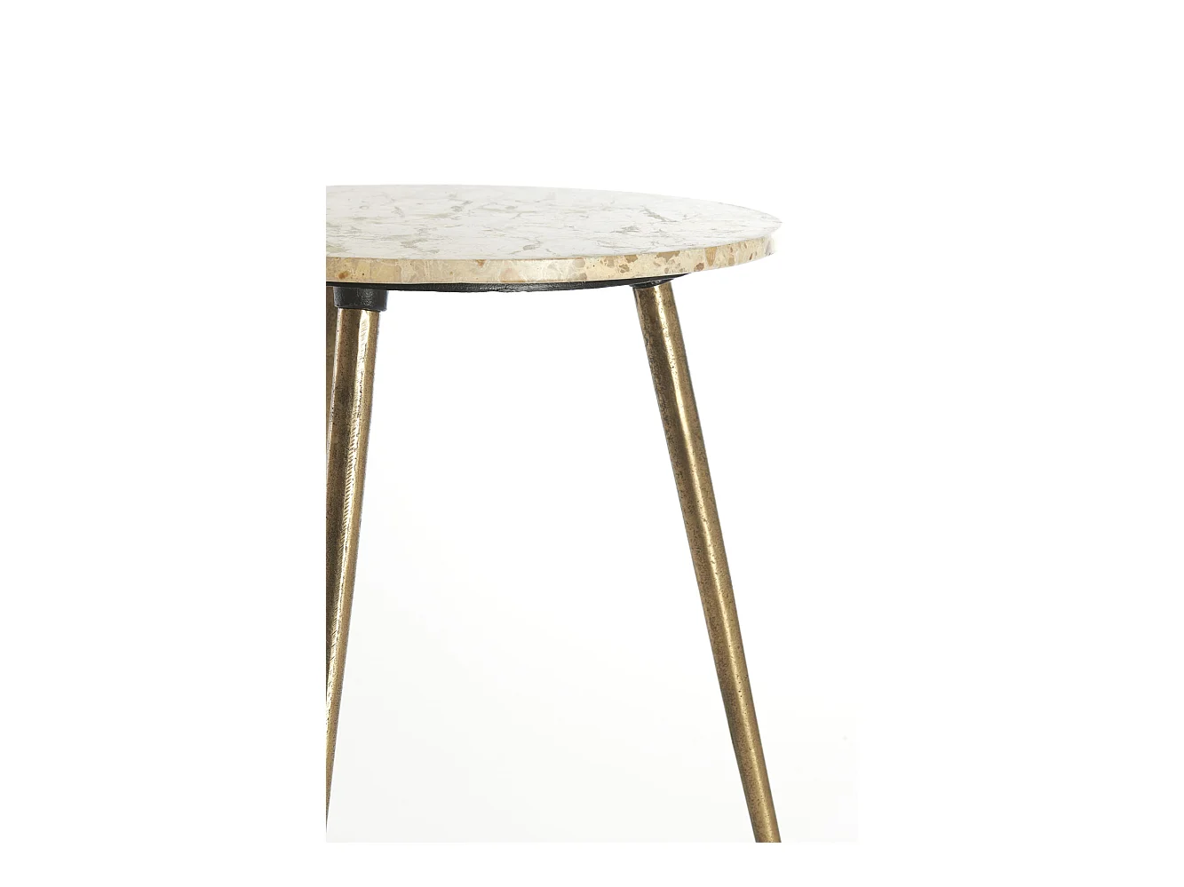 Table d'appoint ZECA - Ø48x53cm - Gris - Lot de 2